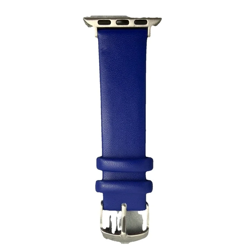 Unisex's Genuine Leather  Smartwatch Watch Band Blue Size 38-40 MM New‎